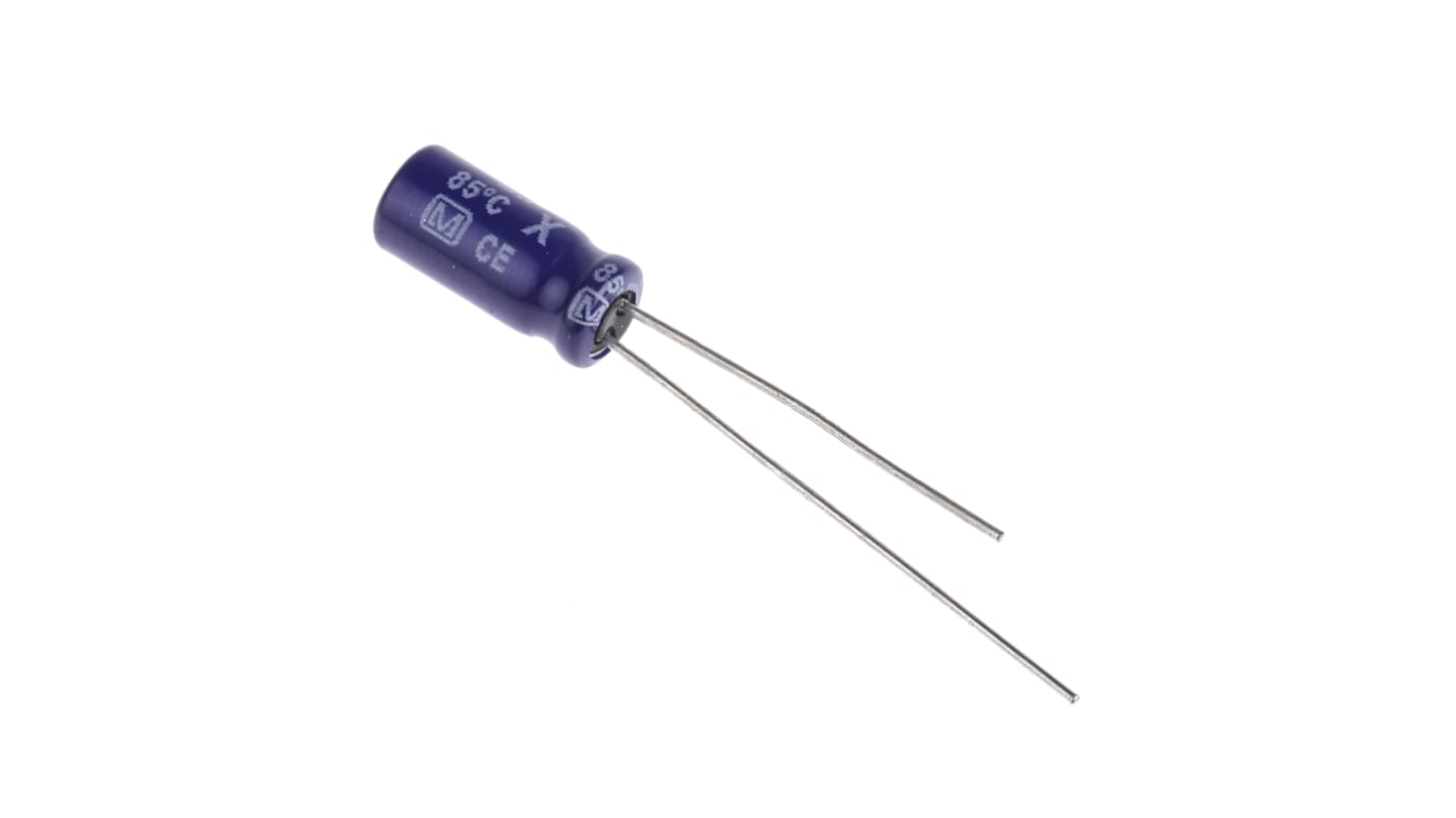 Panasonic 22μF Aluminium Electrolytic Capacitor 25V dc, Radial, Through Hole - ECEA1EN220X