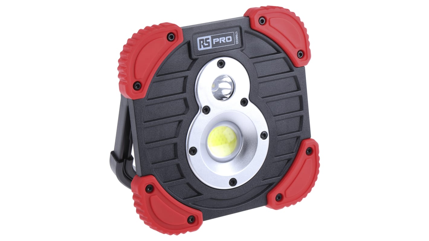 RS PRO LED Baustrahler 4,2 V Akku / 4 W, 10 W, 43 mm x 148mm x 148 mm