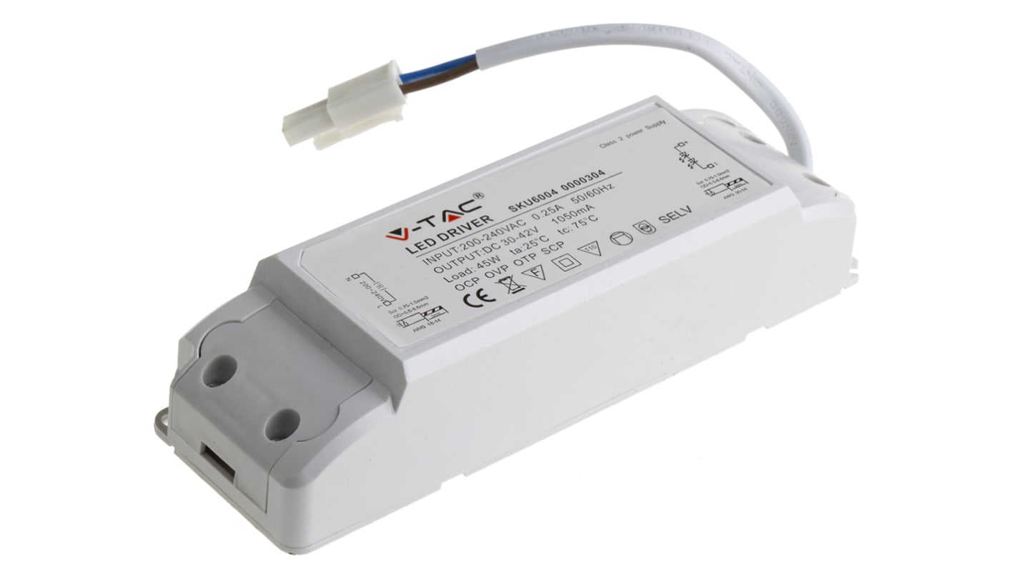 RS PRO LED Driver, 30 → 42V Output, 45W Output, 1.05A Output, Constant