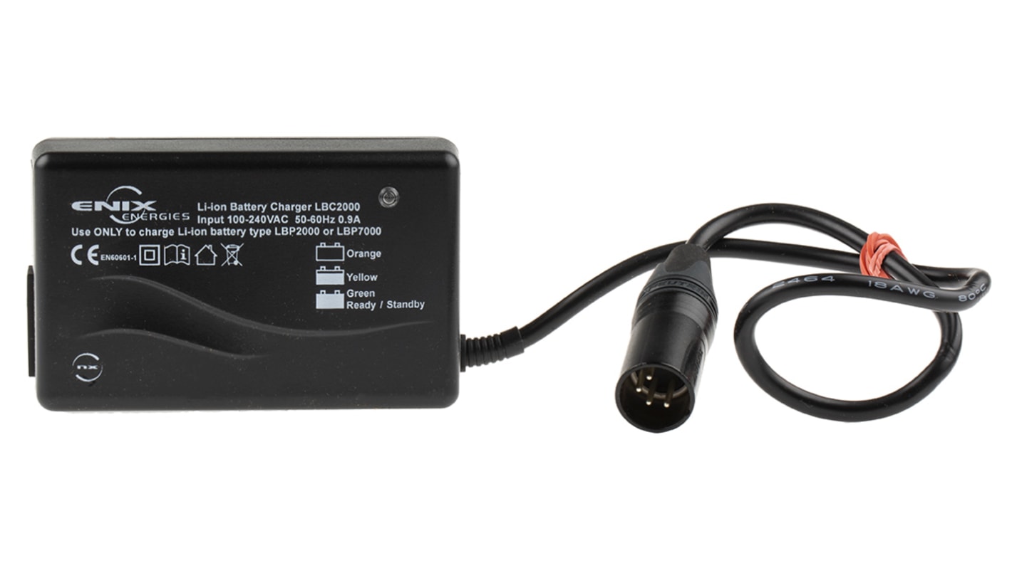 RS PRO Battery Pack Charger For Lithium-Ion with IEC plug