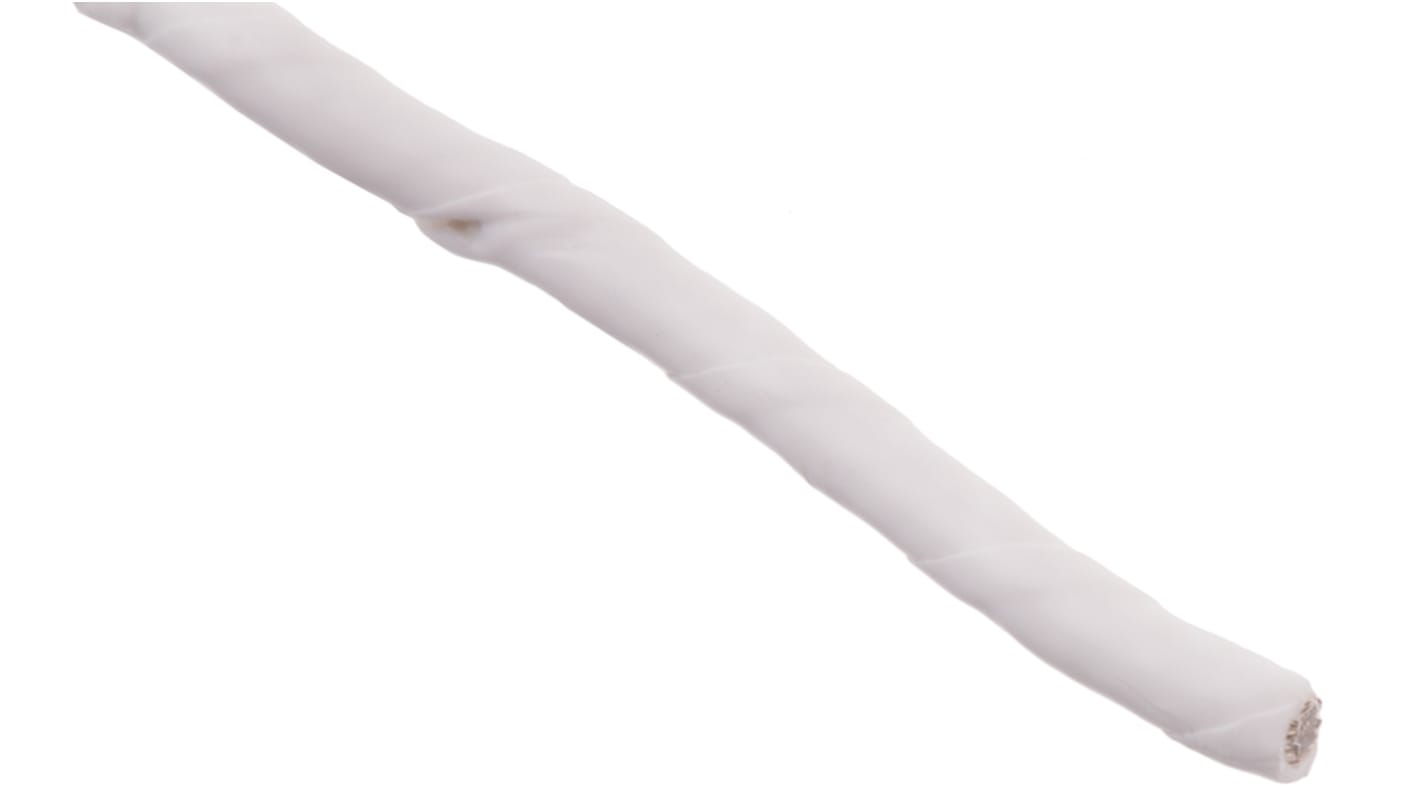 Cable coaxial RG196A/U Alpha Wire, 50 Ω, long. 30m, funda de Politetrafluoroetileno PTFE Blanco