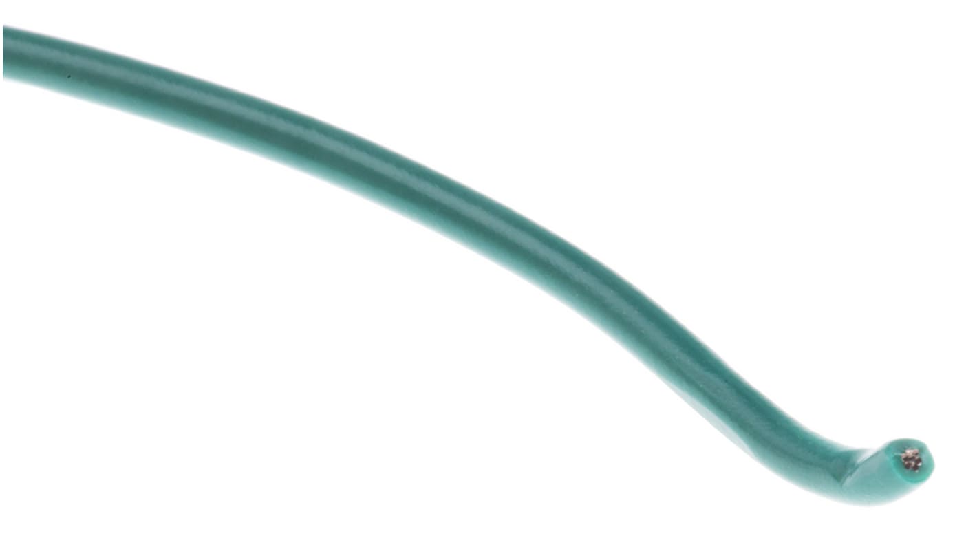 Alpha Wire Einzeladerleitung 0.23 mm², 24 AWG 30m Grün PVC isoliert Ø 1.42mm 7/0.20 mm Litzen UL1007