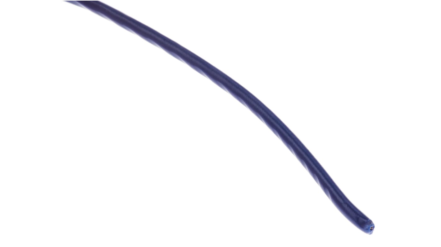 Alpha Wire Einzeladerleitung 0.23 mm², 24 AWG 30m Blau PVC isoliert Ø 1.42mm 7/0.20 mm Litzen UL1007