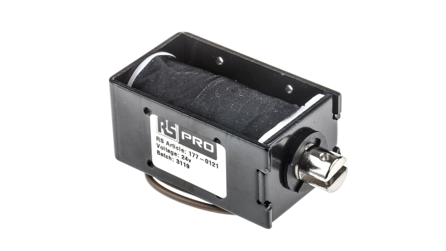 Solenoide lineal de tirar RS PRO, 24 V dc