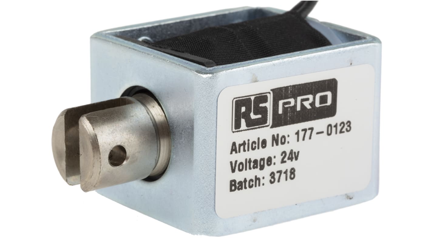 RS PRO Lineær elektromagnet, 24 V dc, 35,5 x 25,4 x 31,8 mm