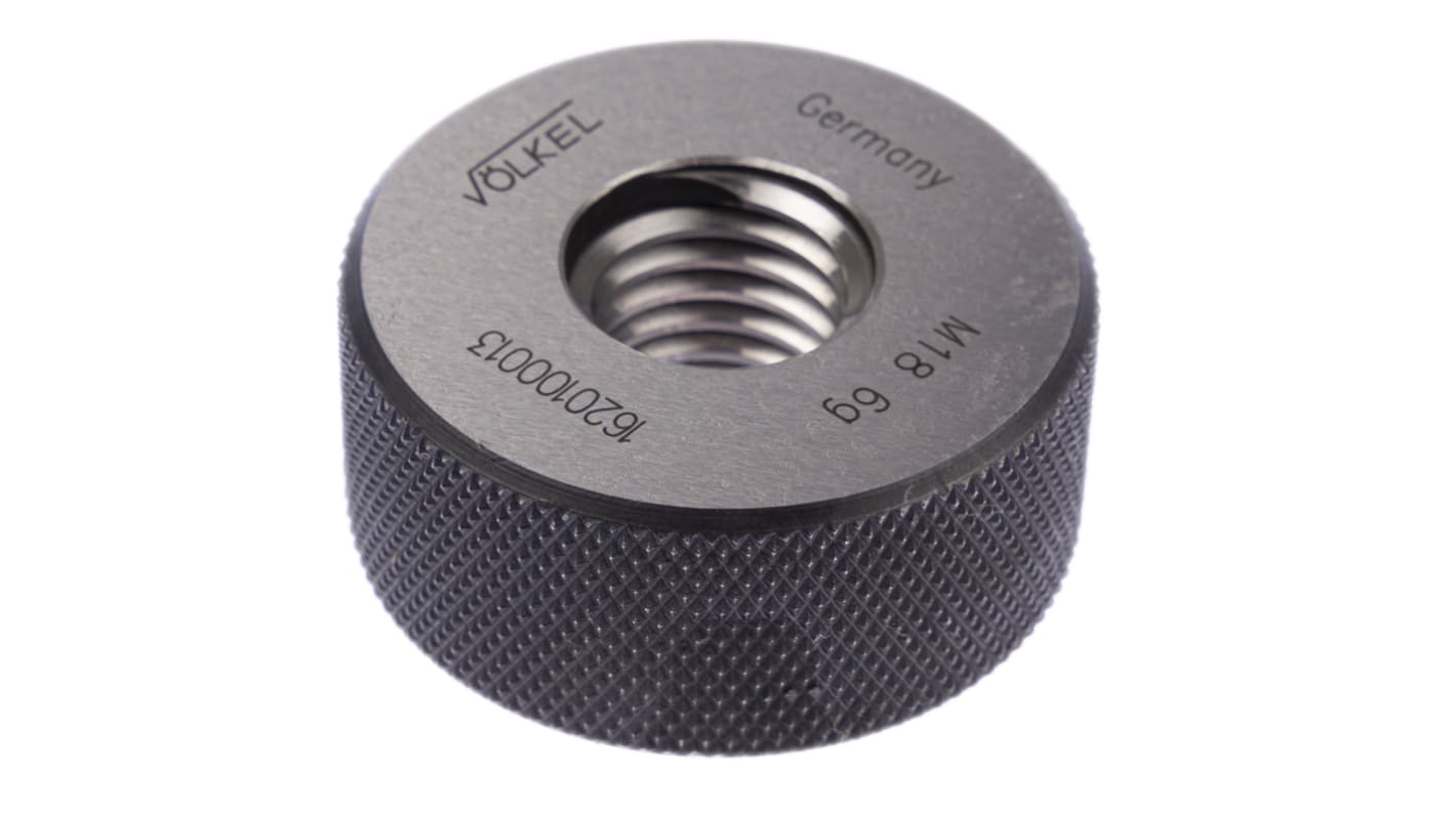 Volkel M18 x 2.5 Ring Thread Gauge Ring Gauge, 2.5mm Pitch Diameter