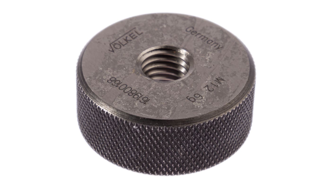 16198 Volkel M12 x 1.75 Ring Thread Gauge Ring Gauge, 1.75mm Pitch Diameter RS
