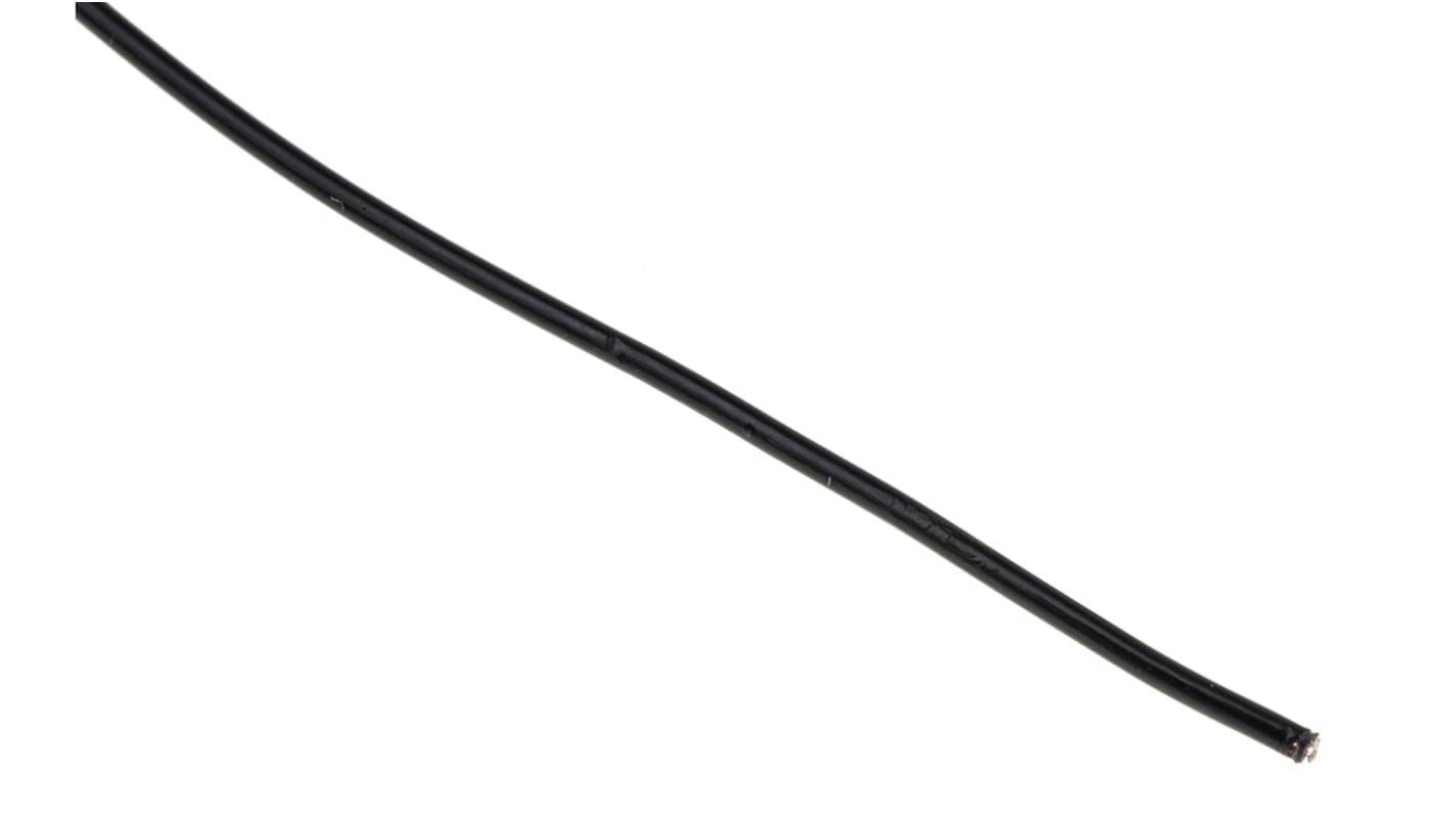 Alpha Wire Einzeladerleitung 0.14 mm², 26 AWG 30m Schwarz PTFE isoliert Ø 0.99mm 7/0,16 mm Litzen UL1213