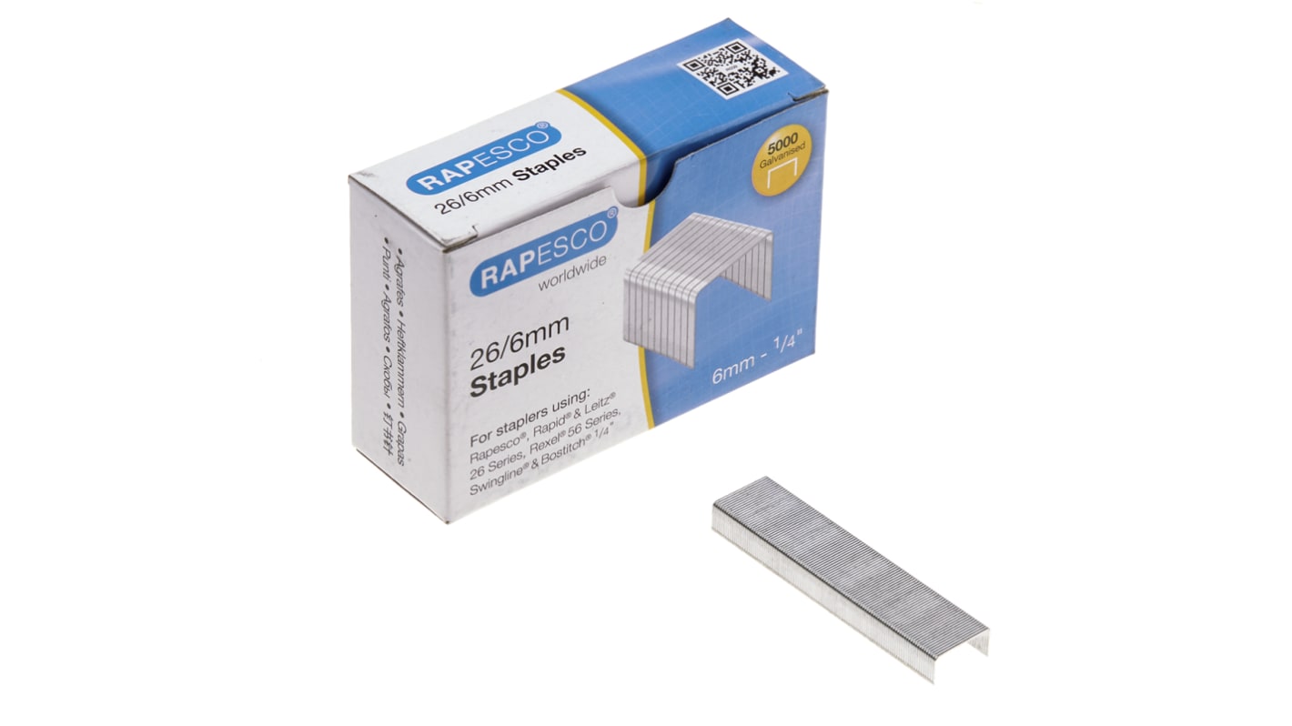 Rapesco 26/6mm Staples