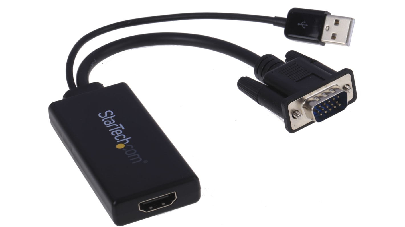 VGA to HDMI Adapter with USB Audio & Pow