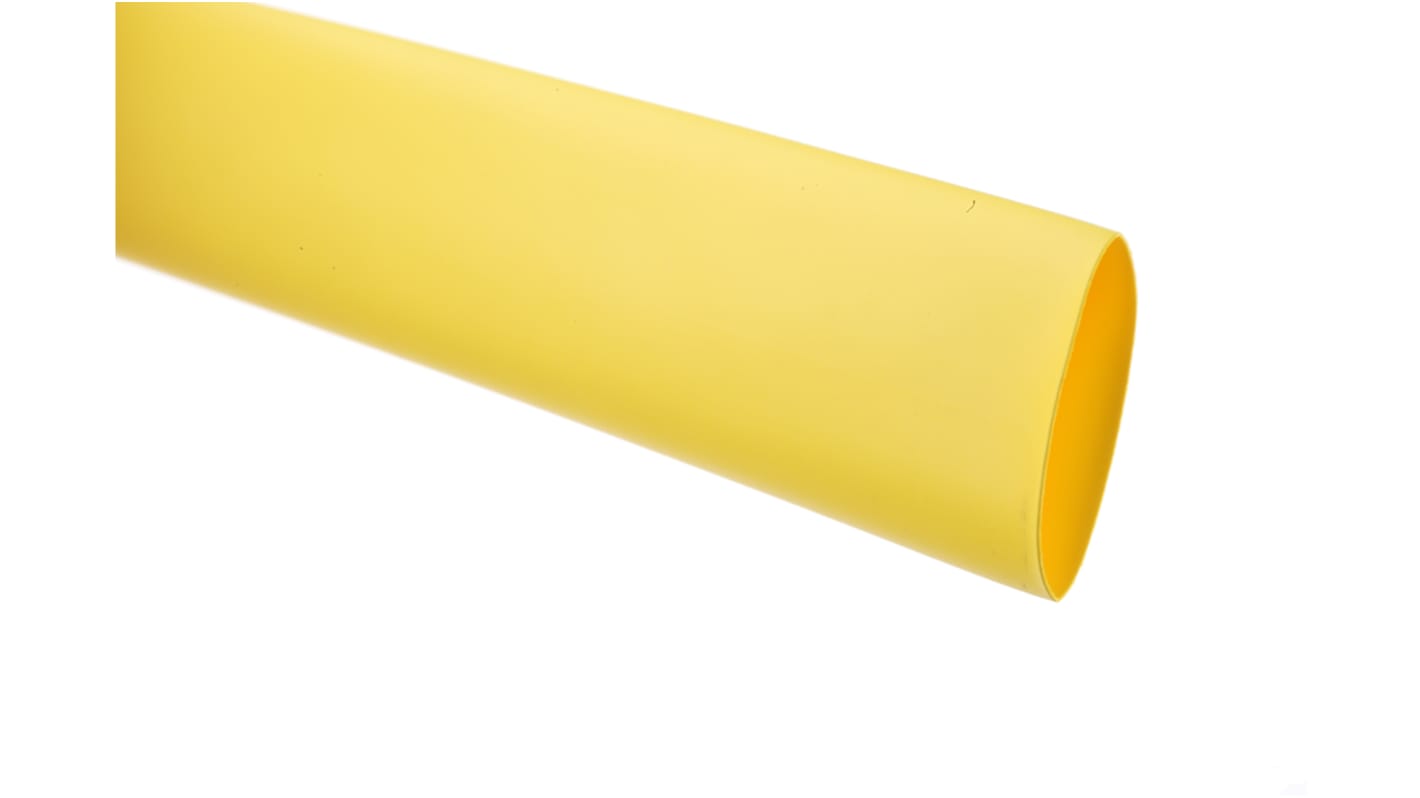 TE Connectivity Heat Shrink Tubing, Yellow 6mm Sleeve Dia. x 1.2m Length 3:1 Ratio, RNF-3000 Series