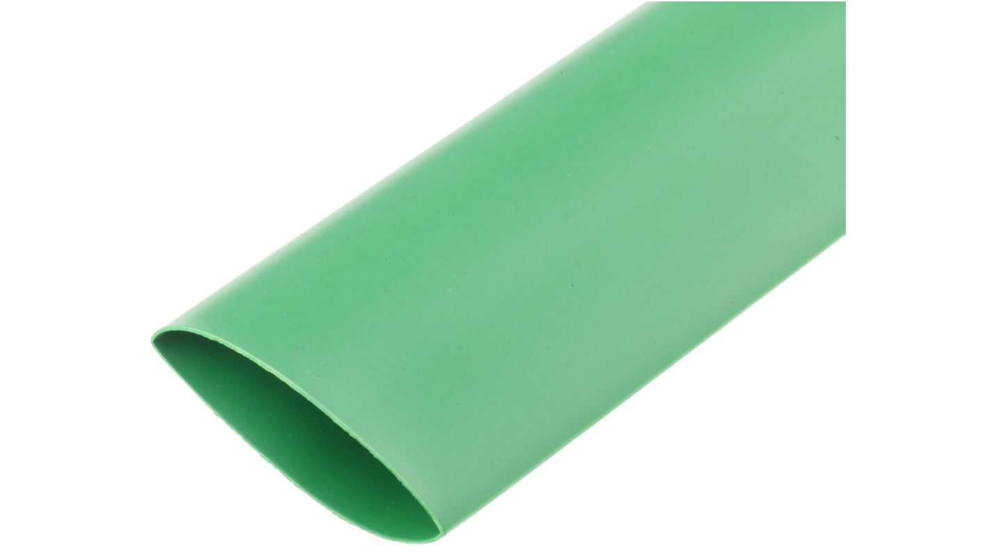 TE Connectivity Heat Shrink Tubing, Green 18mm Sleeve Dia. x 1.2m Length 3:1 Ratio, RNF-3000 Series