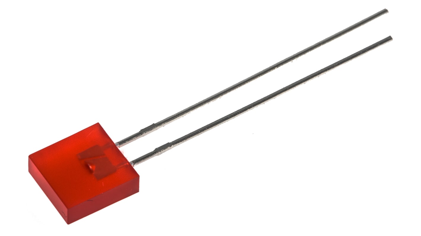 LED Rouge, Traversant, Rectangulaire, 1,9 V