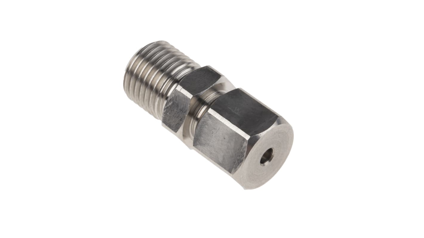 RS PRO In-Line Thermocouple Compression Fitting for Use with Thermocouple, 1/4 BSP, 3.175mm Probe