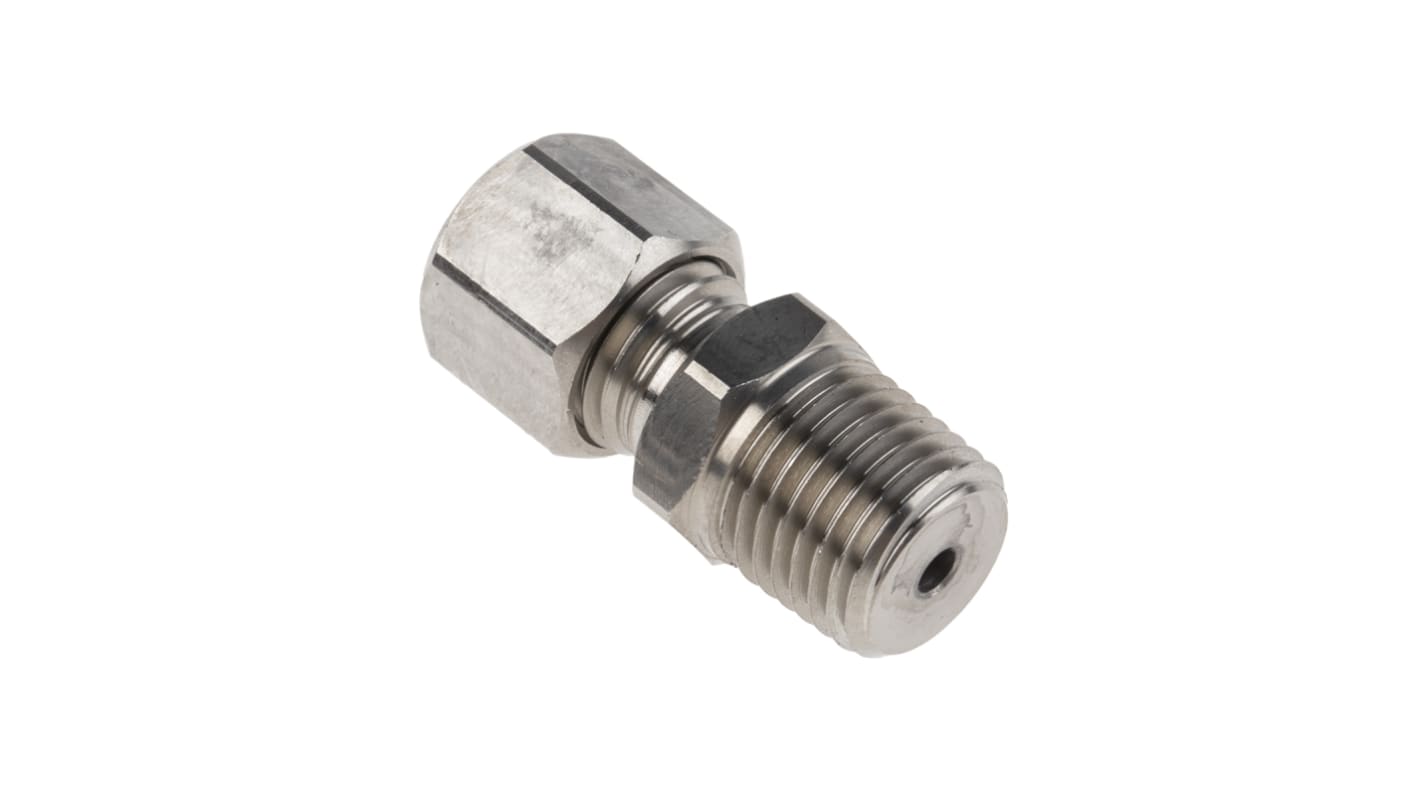 RS PRO, 1/4 BSPT Compression Fitting for Use with Thermocouple or PRT Probe, 1.5mm Probe