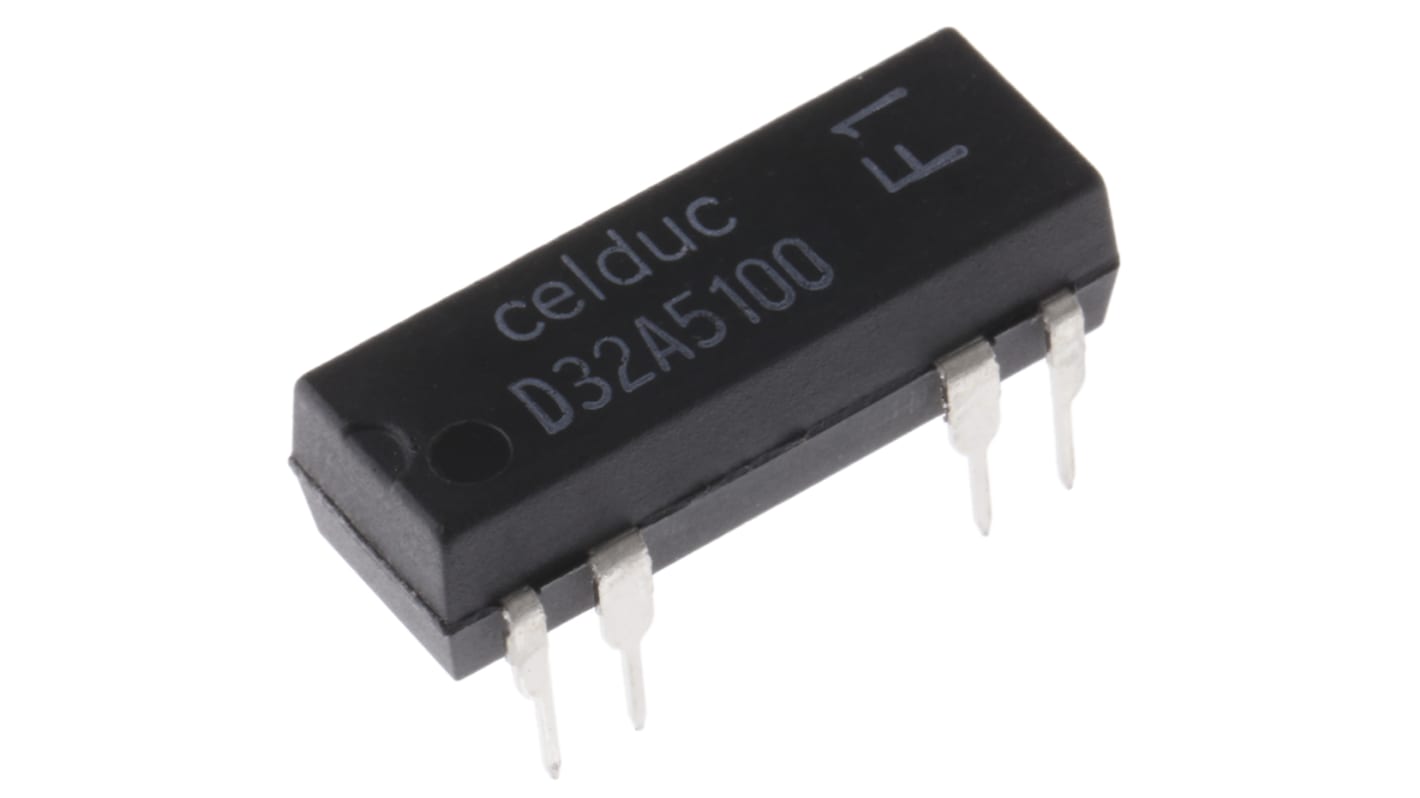 Celduc nyelves relé DPST, 0,5 A, 12V dc, szigetelésfesz.: 1.4kV dc