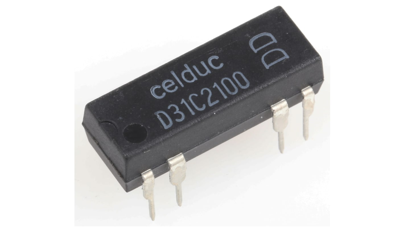 Celduc Reedrelais, 5V dc, 1-poliger Wechsler Leiterplattenmontage / 100V dc