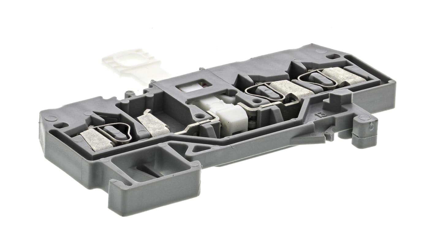 Wago 280 Series Grey Disconnect Terminal Block, 2.5mm², Single-Level, Cage Clamp Termination