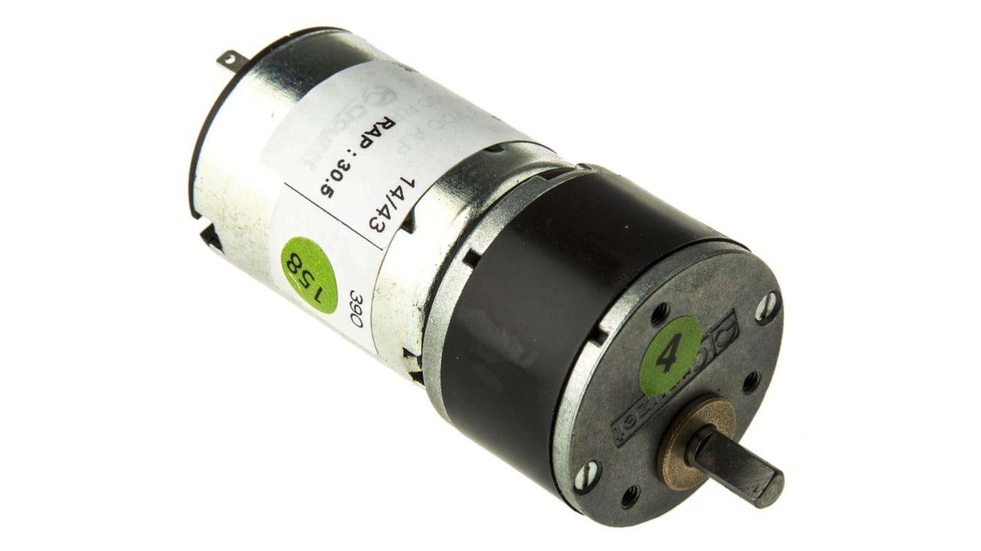 Crouzet Brushed Geared DC Geared Motor, 3 W, 12 V dc, 50 Ncm, 140 rpm, 5mm Shaft Diameter