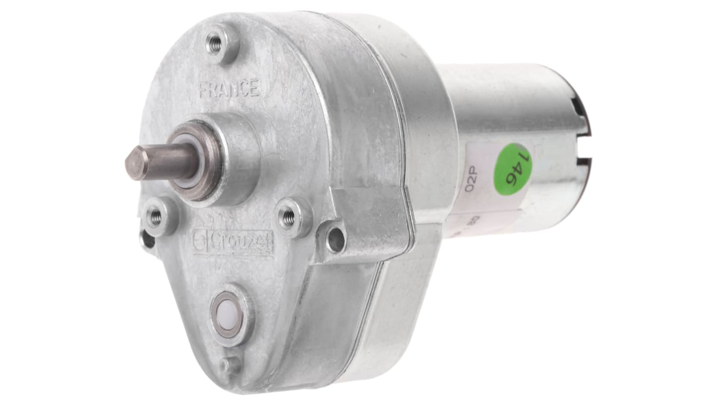 Crouzet Brushed Geared DC Geared Motor, 3 W, 12 V dc, 2 Nm, 54 rpm, 6mm Shaft Diameter