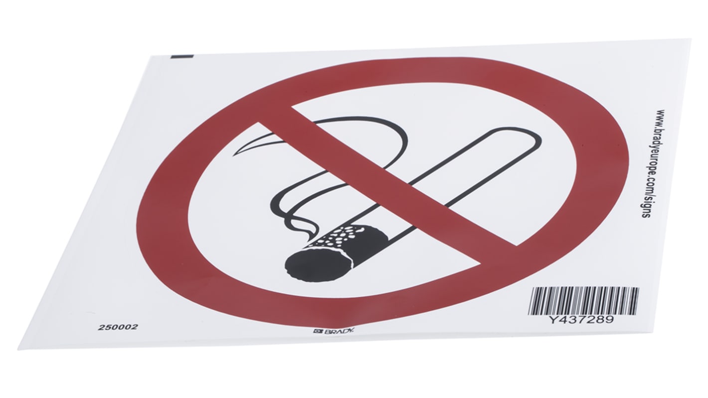 Señal de prohibición con pictograma: Prohibido Fumar, texto en , autoadhesivo, Ø 200mm