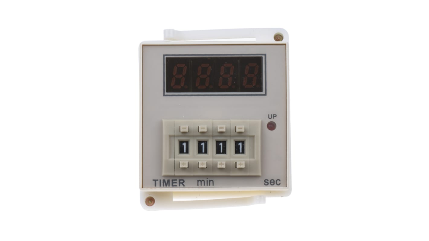 RS PRO Plug In Timer Relay, 12 → 48V dc, 1-Contact, 99 min 59s, 1-Function, SPDT