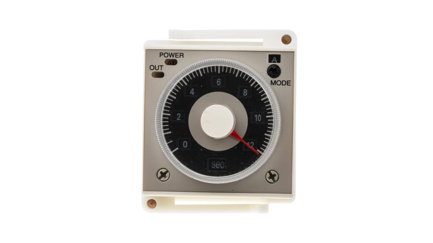 RS PRO Panel Mount Timer Relay, 12 → 48 V dc, 24 → 48V ac, 2-Contact, 0.1 s → 300h, DPDT