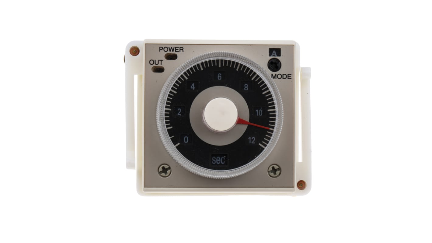 RS PRO Panel Mount Timer Relay, 100 → 125 V dc, 100 → 240V ac, 1-Contact, 0.1 s → 300h,