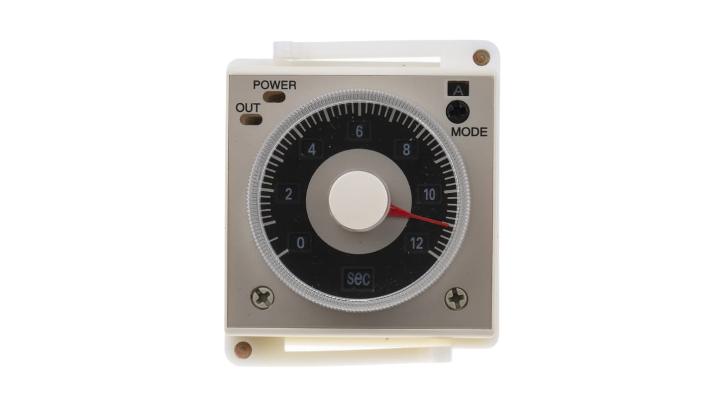 RS PRO Panel Mount Timer Relay, 110V ac, 2-Contact, 0.1 s → 300h, 1-Function, 2 x SPDT