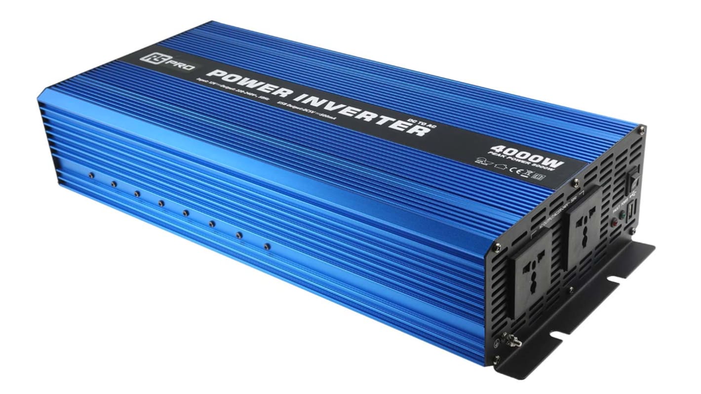 Powerinverter, 4000W, Indgang: 12V, Udgang: 230V