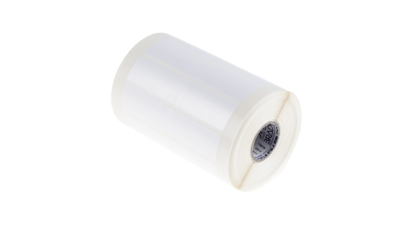 Brady White Label Roll, 38.1mm Width, 19.05mm Height, 2500Per Roll Qty