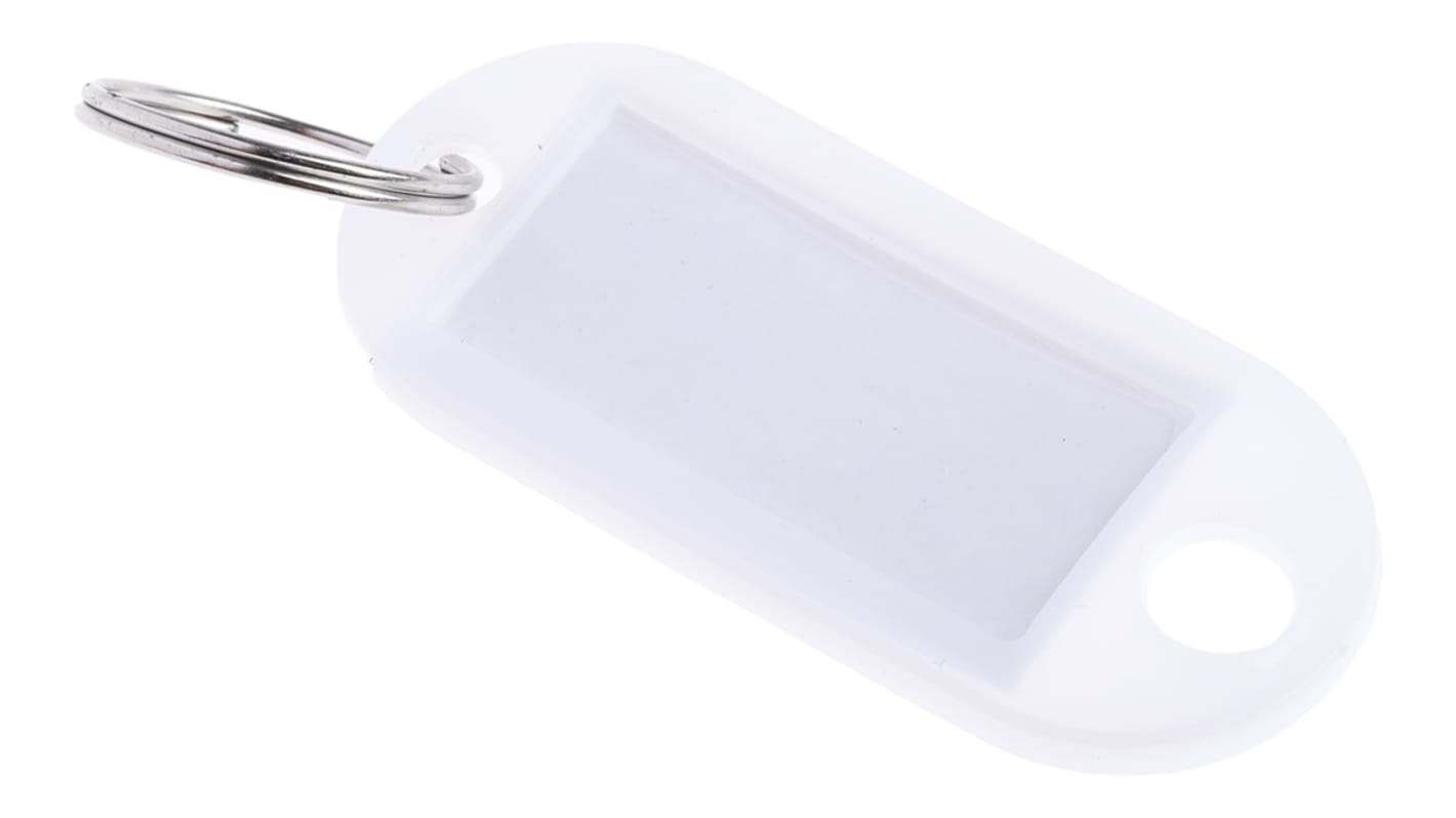 WHITE PLASTIC KEY CHAIN