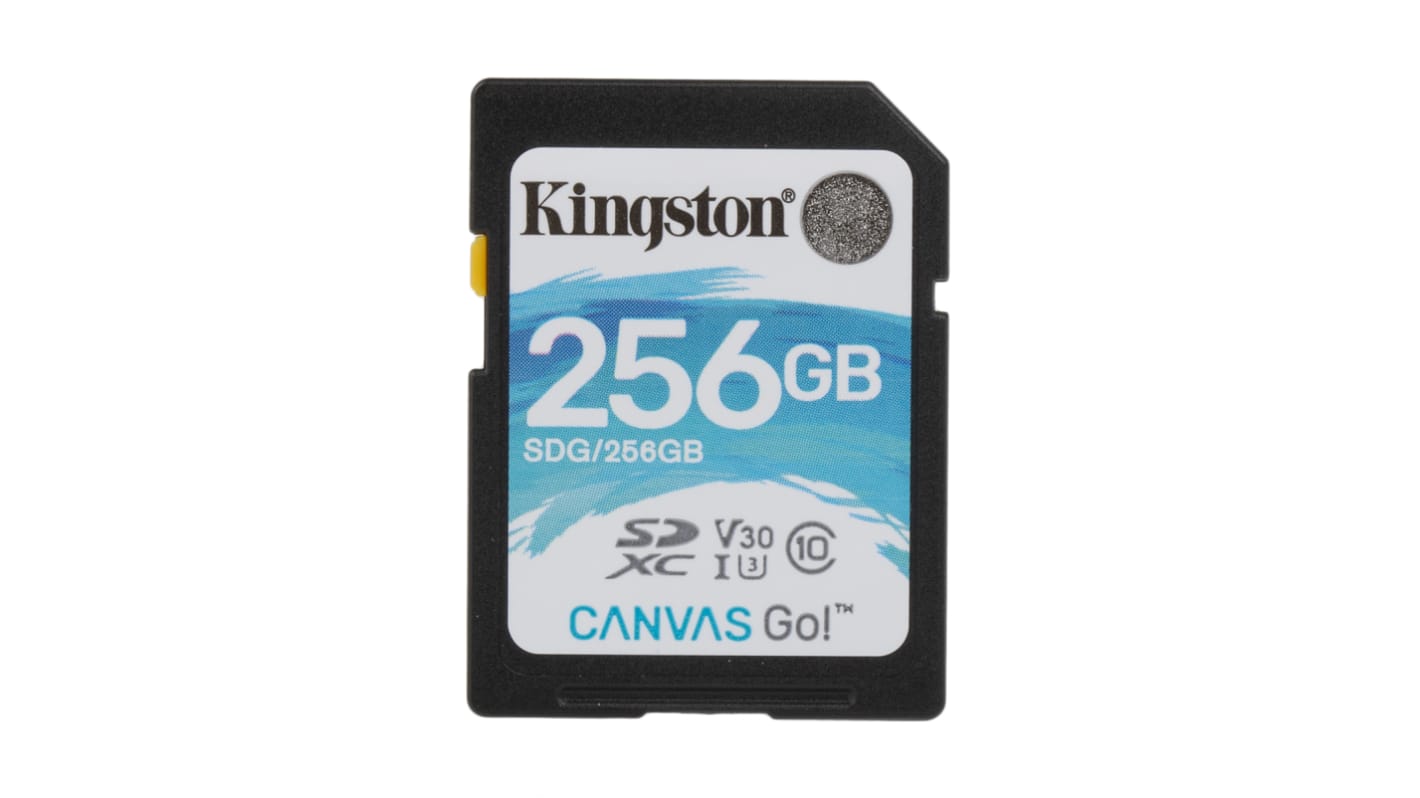 Kingston Micro SD-kártya SD 256 GB 3D TLC Canvas Go! -25 → +85°C 9x