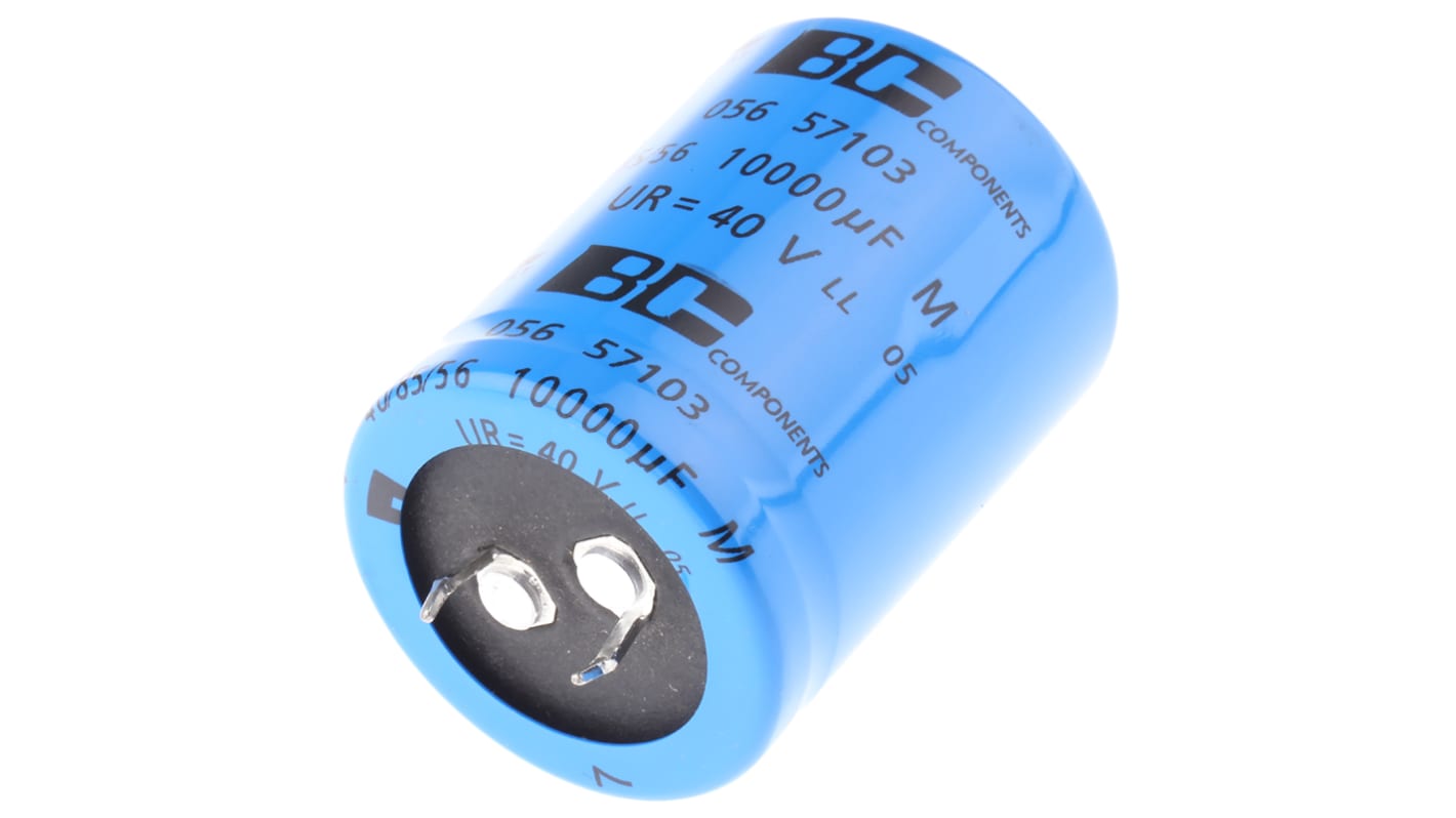 Vishay 10000μF Aluminium Electrolytic Capacitor 40V dc, Snap-In - MAL205657103E3