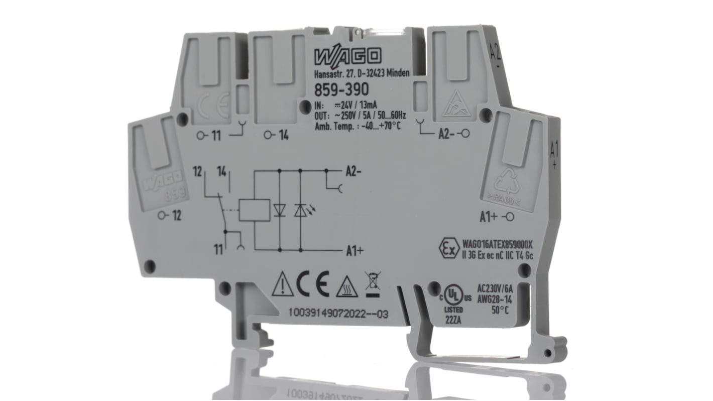 Wago インターフェイスリレー 24V dc 859 250V ac