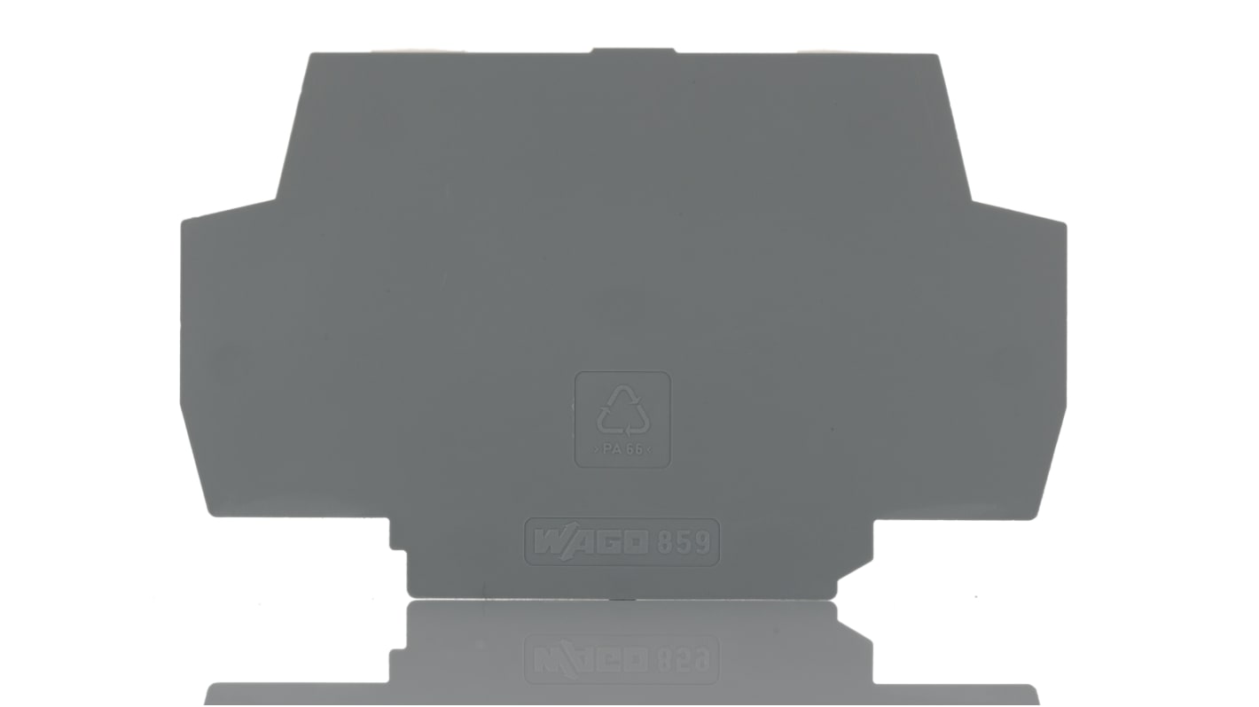 Wago 859 Series End and Intermediate Plate for Use with 859 Series Relay and Optocoupler Modules