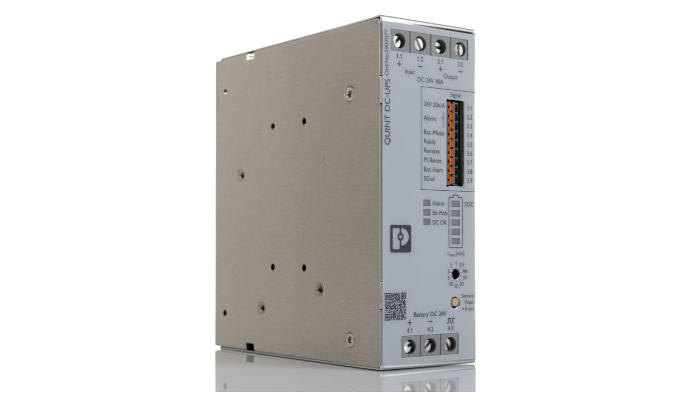 Phoenix Contact 18 → 30V dc Input DIN Rail Uninterruptible Power Supply (1.44kW), QUINT4