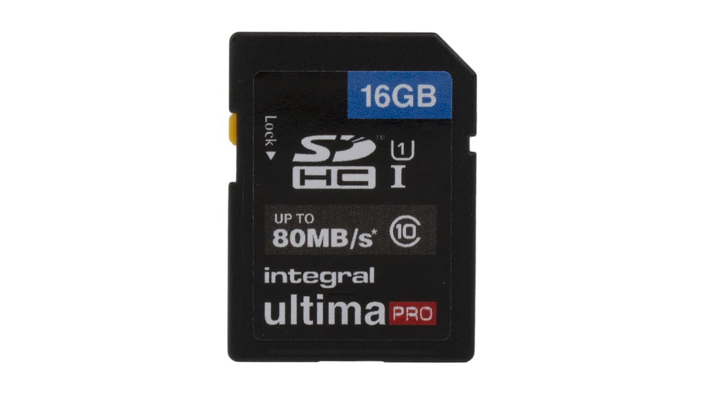 Integral Memory 16 GB SDHC SD Card, Class 10, UHS-1 U1