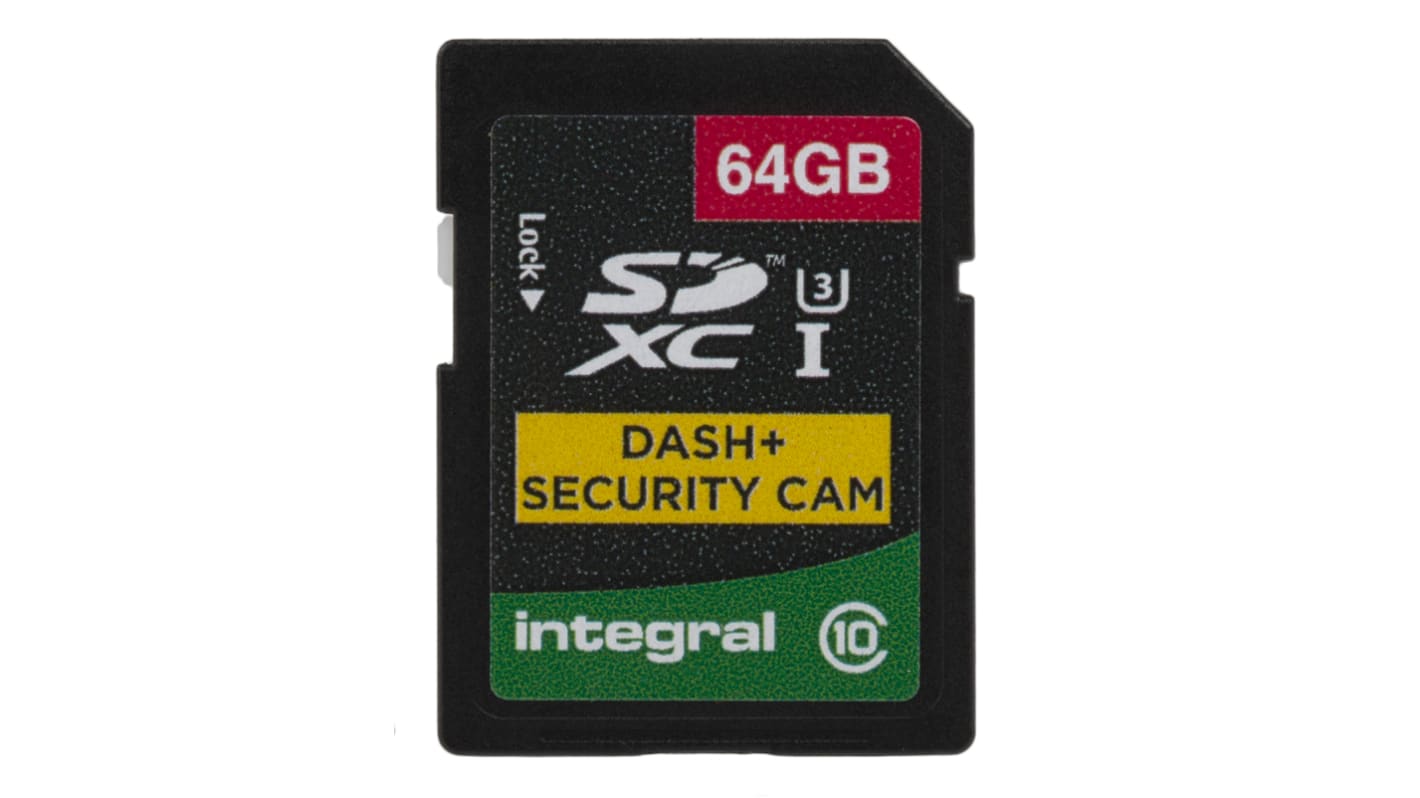 INSDX64G10DSCAM Integral Memory 64 GB SDXC Micro SD Card, Class 10