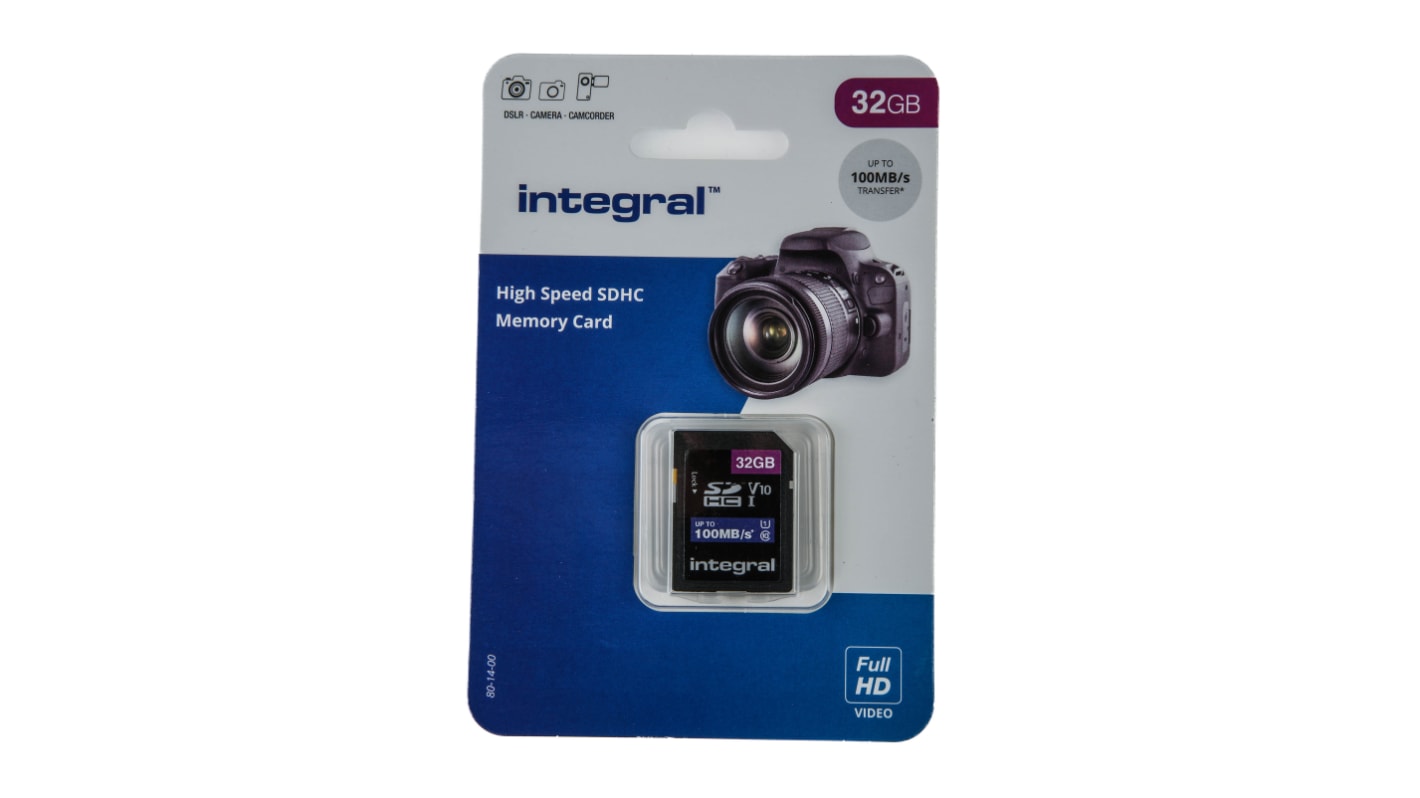 Tarjeta SD Integral Memory SDHC 32 GB HC -25 → +70°C