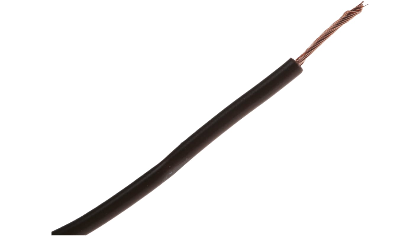 Cable de conexión RS PRO, área transversal 0.75 mm² Filamentos del Núcleo 24/0.2 mm Marrón, 1 kV dc, 600 V ac, long.