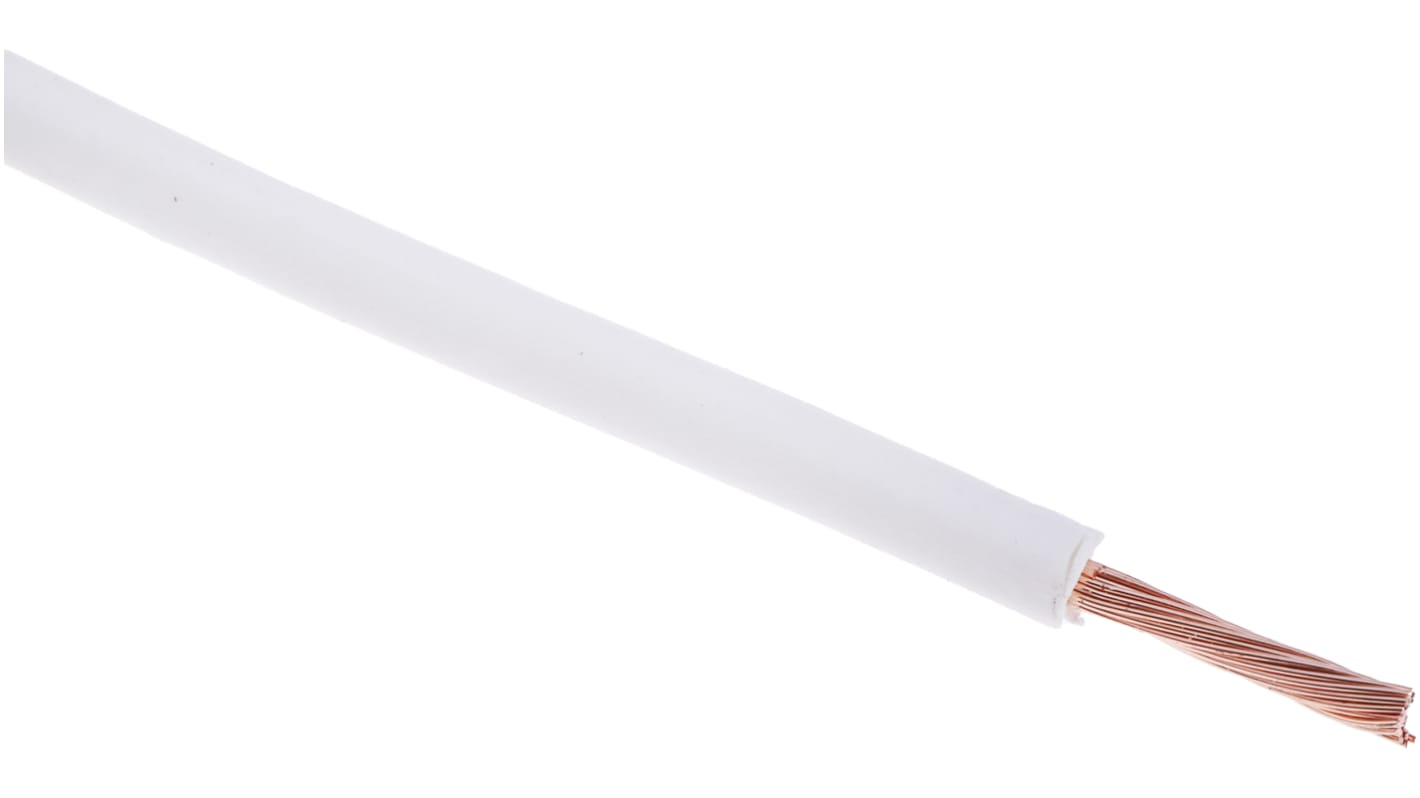 Fils de câblage RS PRO UL1015, 1 mm², Blanc, 100m, 1 kV c.c., 600 V c.a.