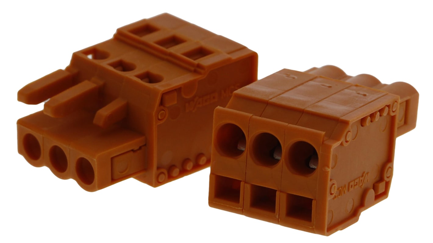 Wago 5.08mm Pitch 1 Way Pluggable Terminal Block, Plug, Spring Cage Termination