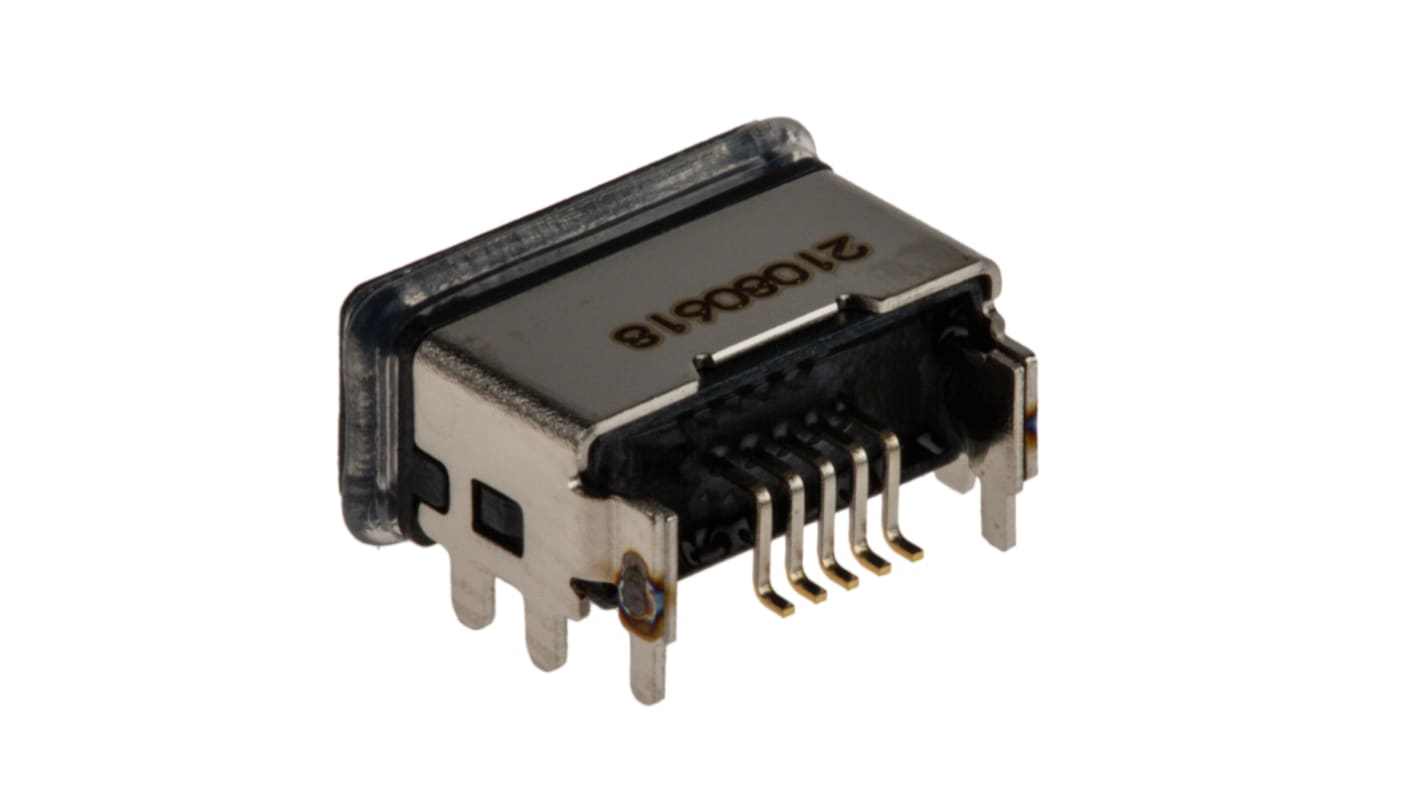 Conector USB Molex 204926-1103, Hembra, , 1 puerto puertos, Ángulo de 90° IP67, Montaje Superficial, Versión 2.0, 30,0