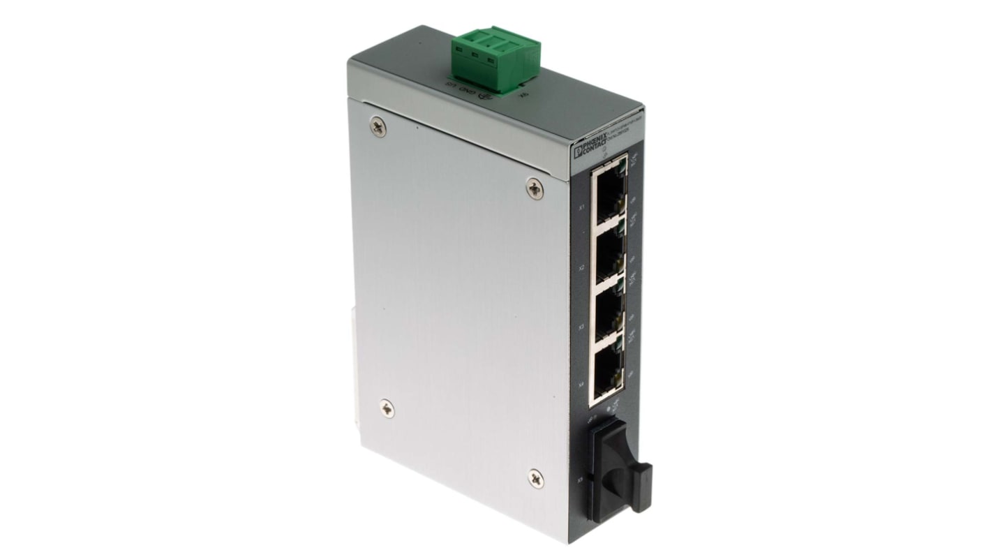 2891029 | Phoenix Contact FL SWITCH SFNB 4TX/FX SM20 Series DIN Rail ...