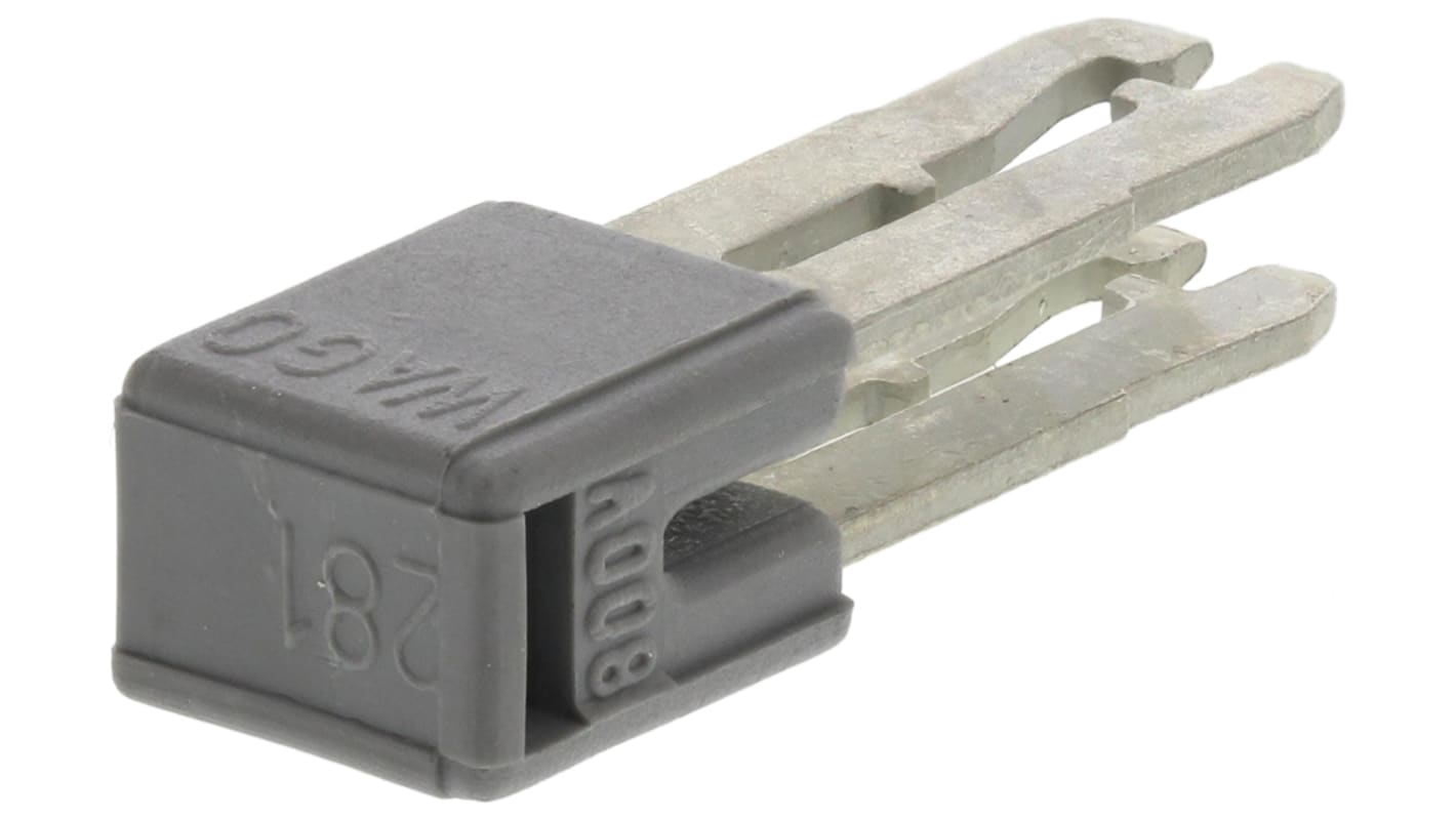 Wago 281 Series Adjacent Jumper for Use with 281 Series Terminal Blocks, 32A