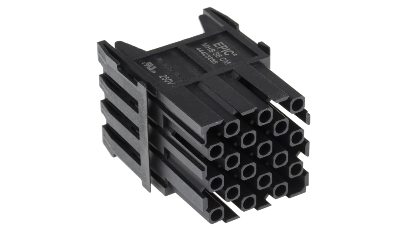 Lapp MHS Robustes Power Steckverbinder-Modul, 36-polig 10A Stecker, Steckverbindermodul für Steckverbinder