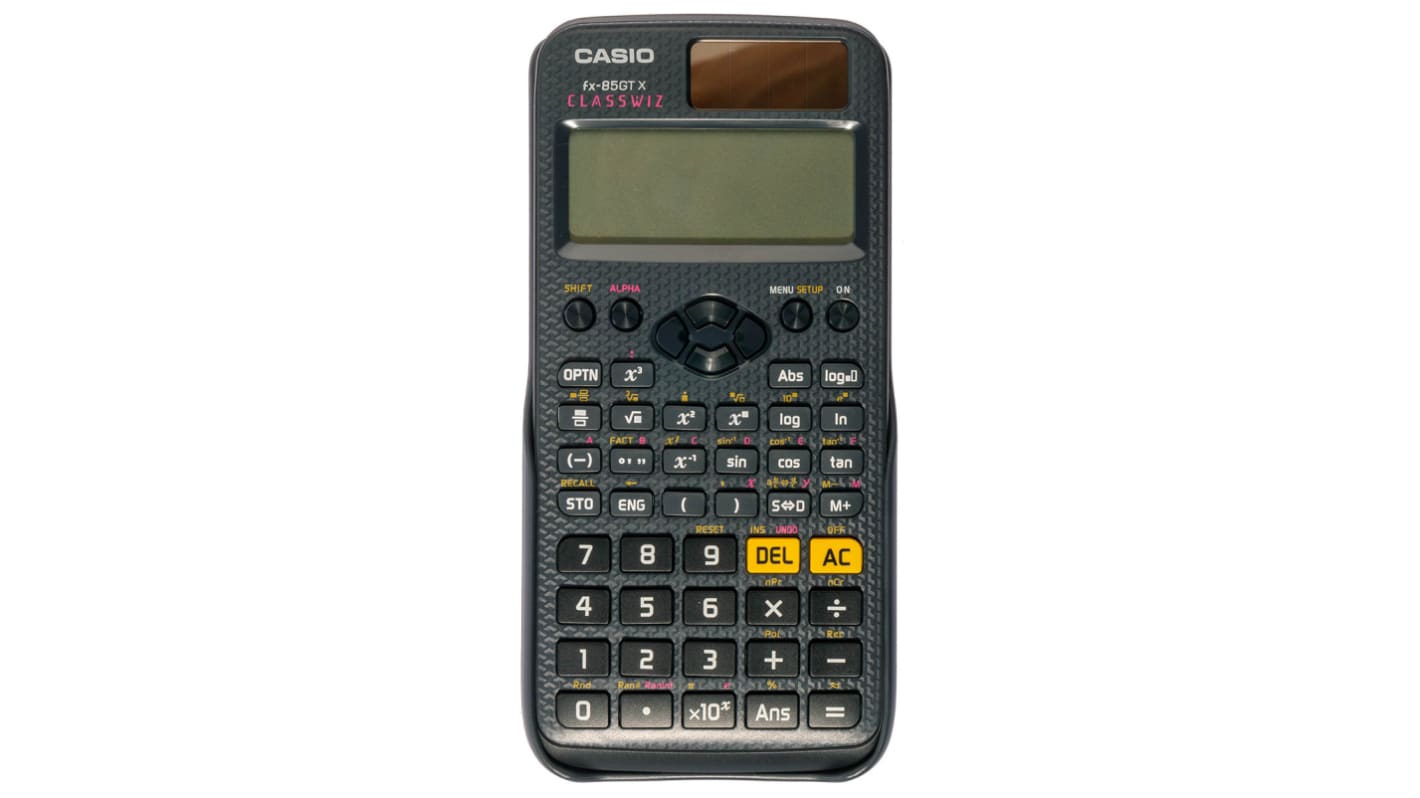 Casio Taschenrechner, Wissenschaftlicher Rechner, 10+2 Zeichen/Stelle pro Linie, Batterie- und Solar-Betrieb, 90g