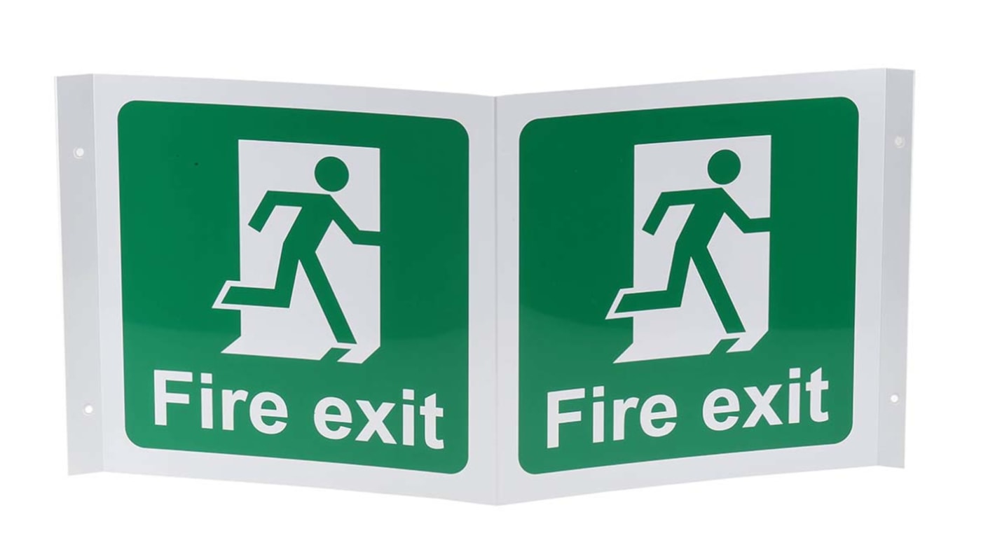 Znak wyjścia, Fire Exit, Angielski, Opis: WYJŚCIE POŻAROWE