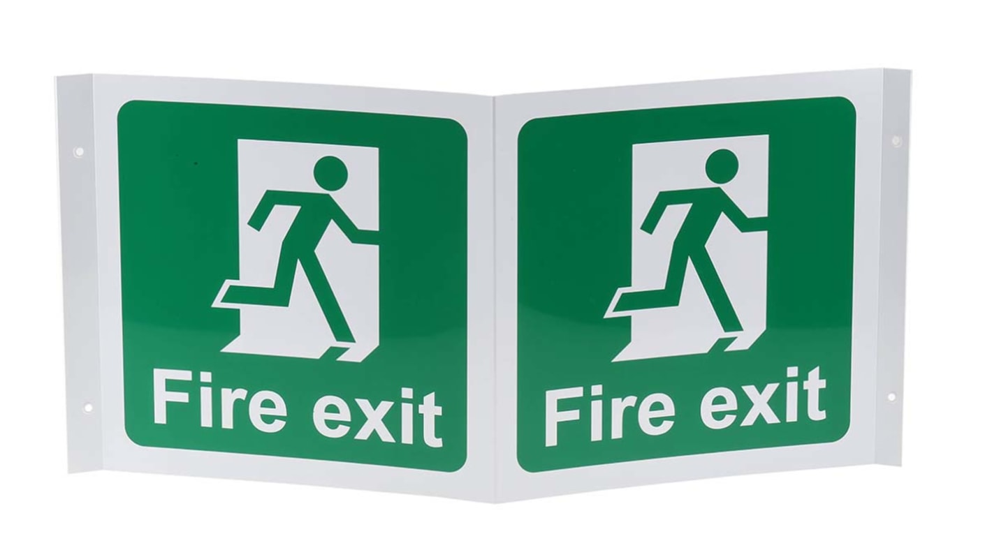 Konec znamení Fire Exit Angličtina Značka